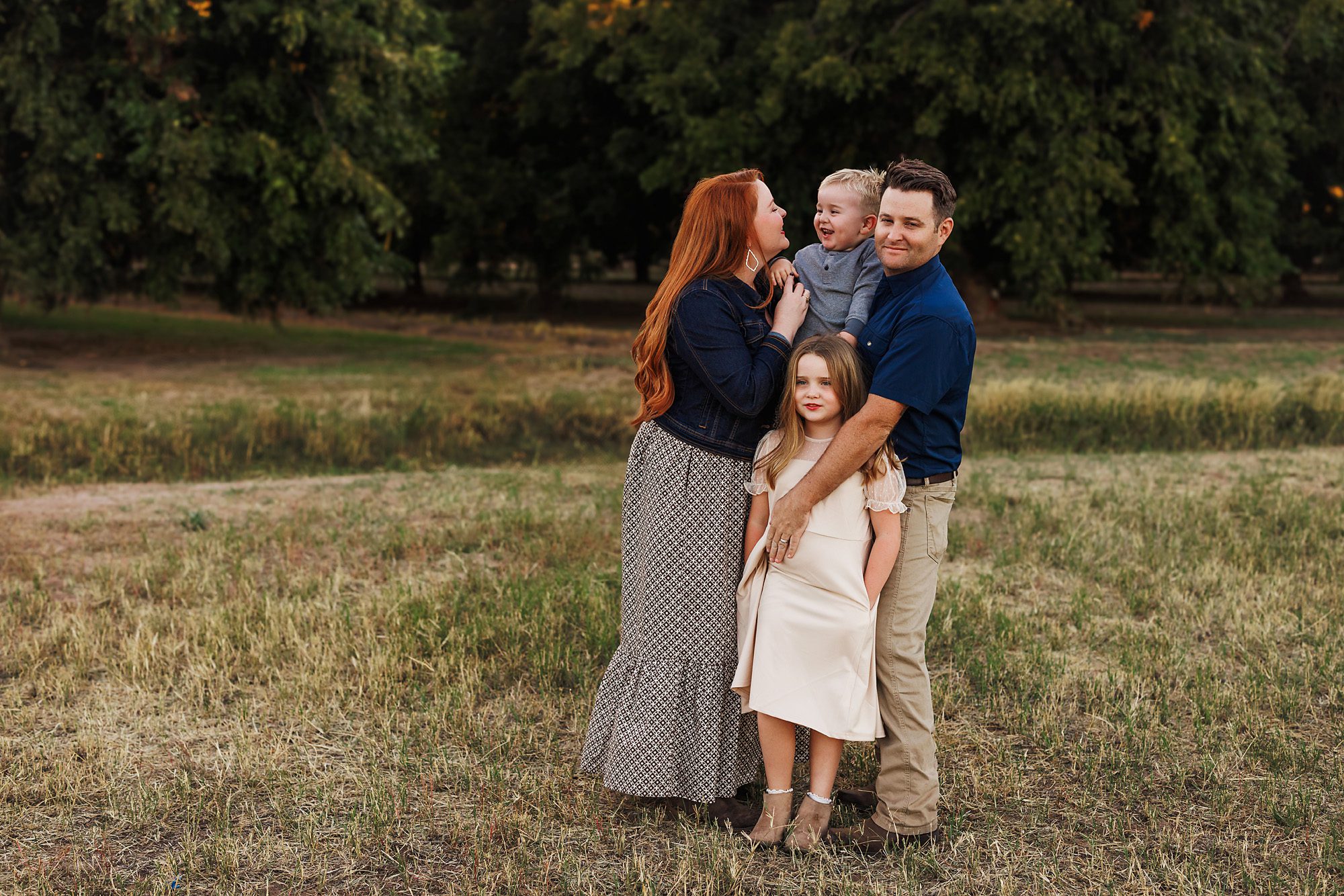 Sahuarita, AZ, family portrait photographed at sunset